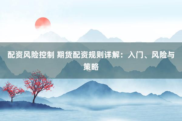 配资风险控制 期货配资规则详解：入门、风险与策略