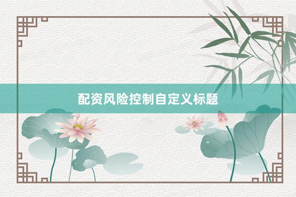 配资风险控制自定义标题