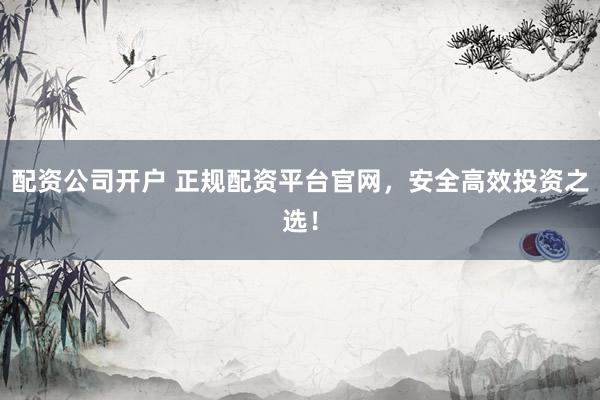 配资公司开户 正规配资平台官网，安全高效投资之选！