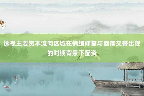 透视主要资本流向区域在情绪修复与回落交替出现的时期背景下配资