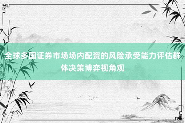 全球多国证券市场场内配资的风险承受能力评估群体决策博弈视角观