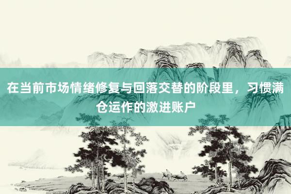 在当前市场情绪修复与回落交替的阶段里，习惯满仓运作的激进账户