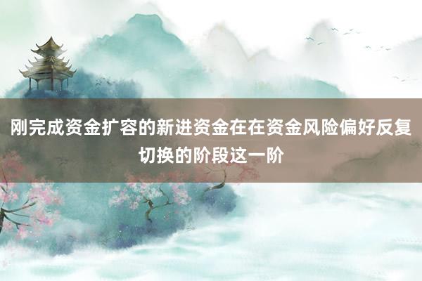 刚完成资金扩容的新进资金在在资金风险偏好反复切换的阶段这一阶